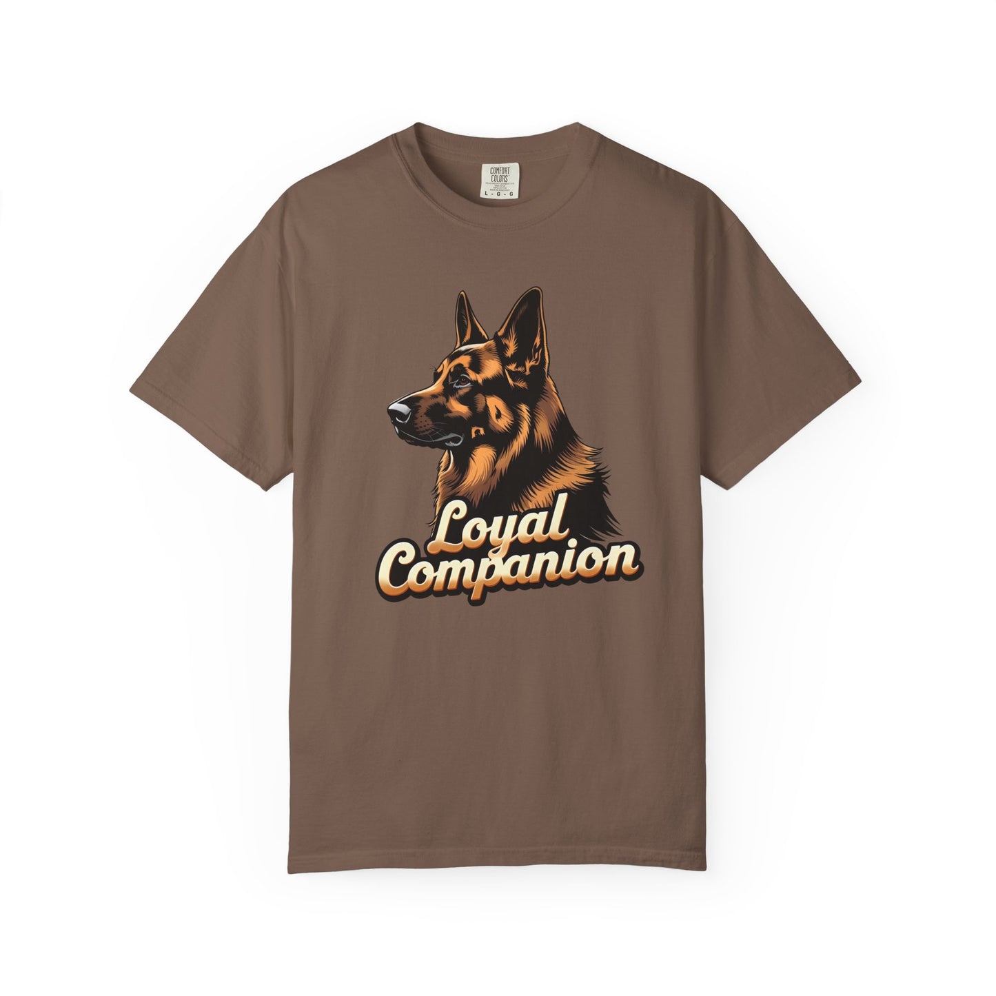 Loyal Companion German Shepherd Lover T-Shirt | Garment-Dyed Unisex Tee for Dog Enthusiasts, Dog Lovers, Gift for Dog Owners, Casual Wear