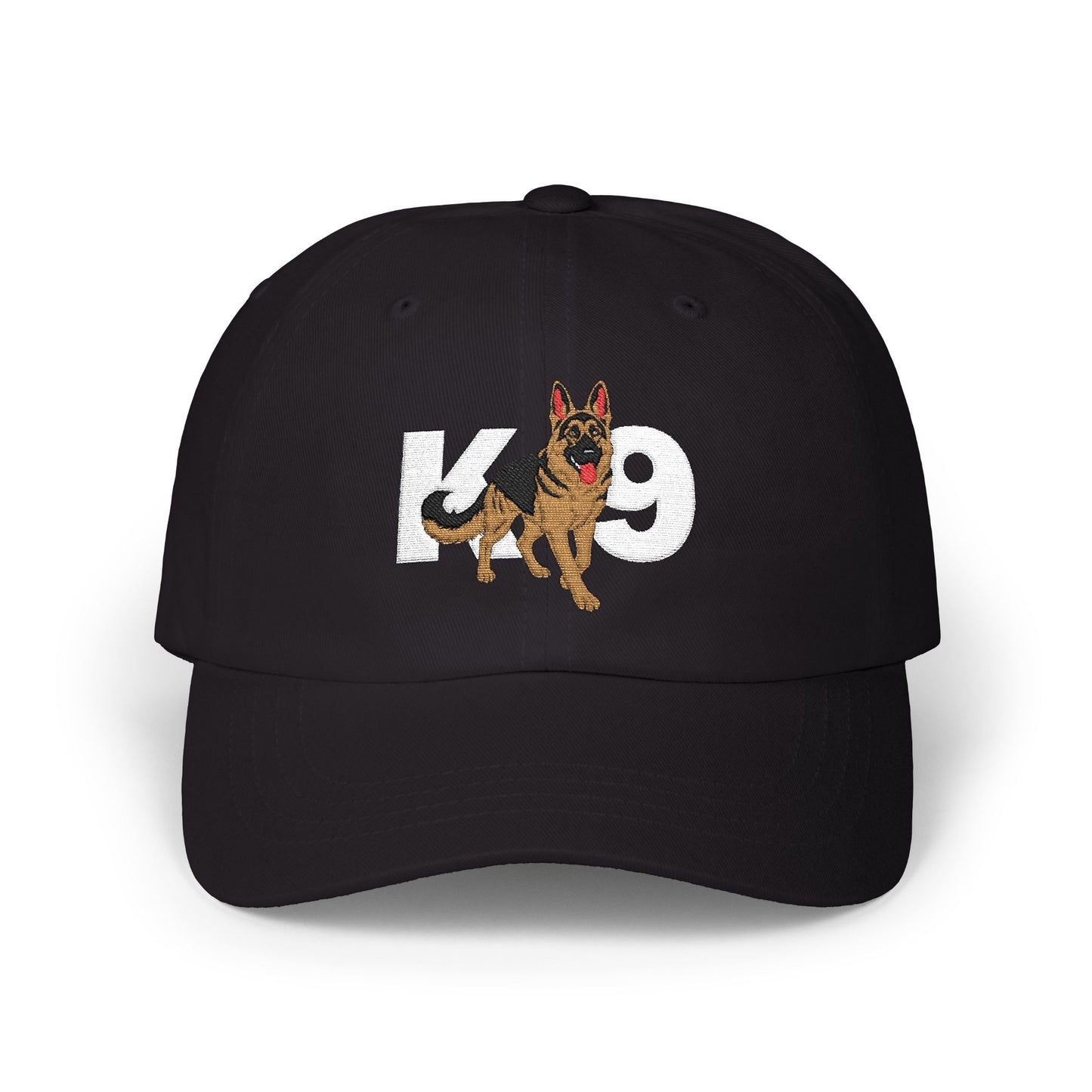 Classic Embroidered K9 Dad Cap Featuring German Shepherd | Dog Lover's Hat, Pet Owner Gift, Adjustable Baseball Cap