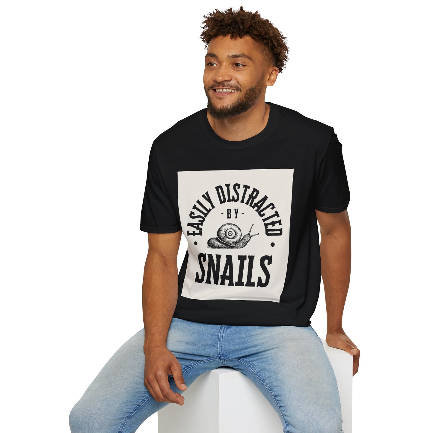 Easily Distracted by Snails Vintage T-Shirt, Funny Snail Tee, Gift for Nature Lovers, Humorous Graphic Shirt, Cute Casual Wear