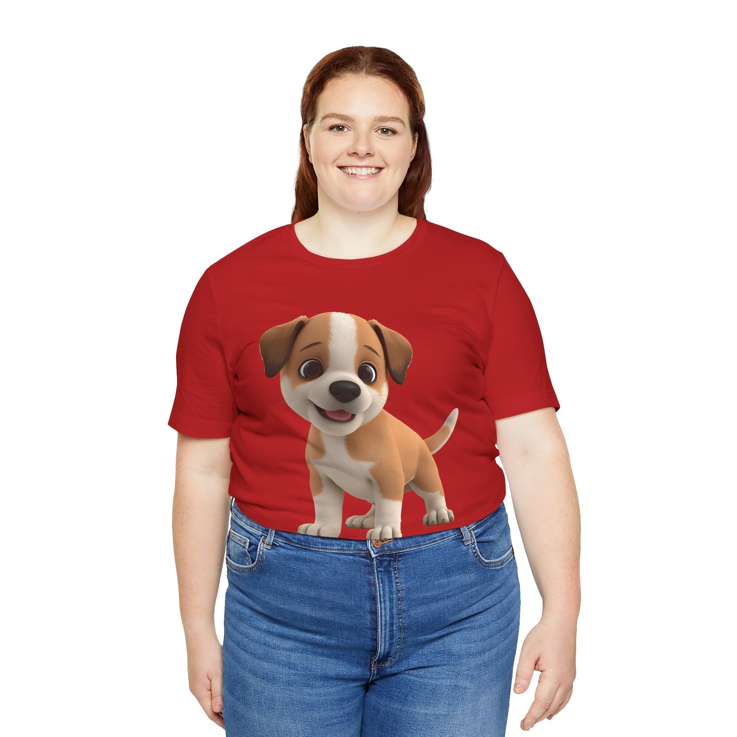 Cute Dog 3D Graphic Tee, Fun Animal Shirt, Dog Lover Gift, Playful Fashion Statement