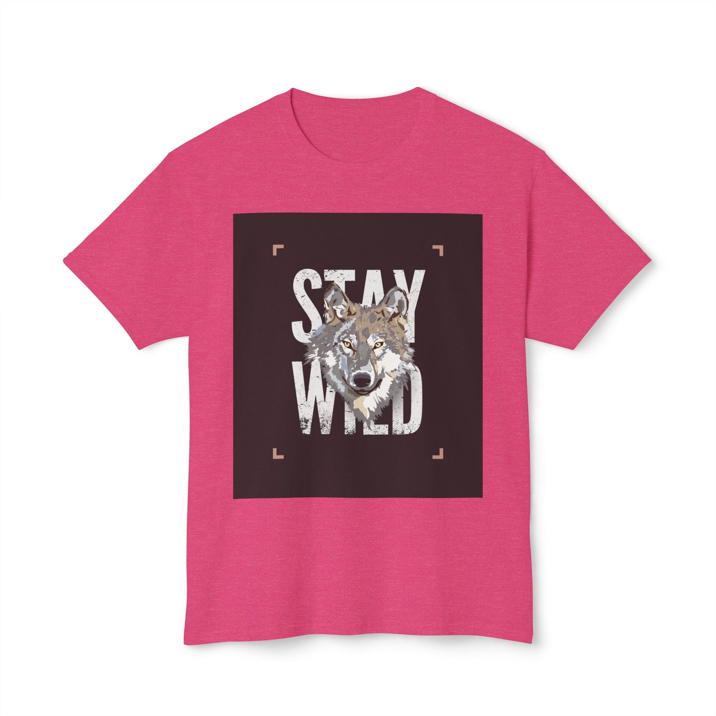 Wild Spirit Cotton T-shirt - Stay Wild Wolf T-Shirt, Nature Lover Gift, Eco-Friendly Fashion, Animal Enthusiast Tee, Adventure Wear
