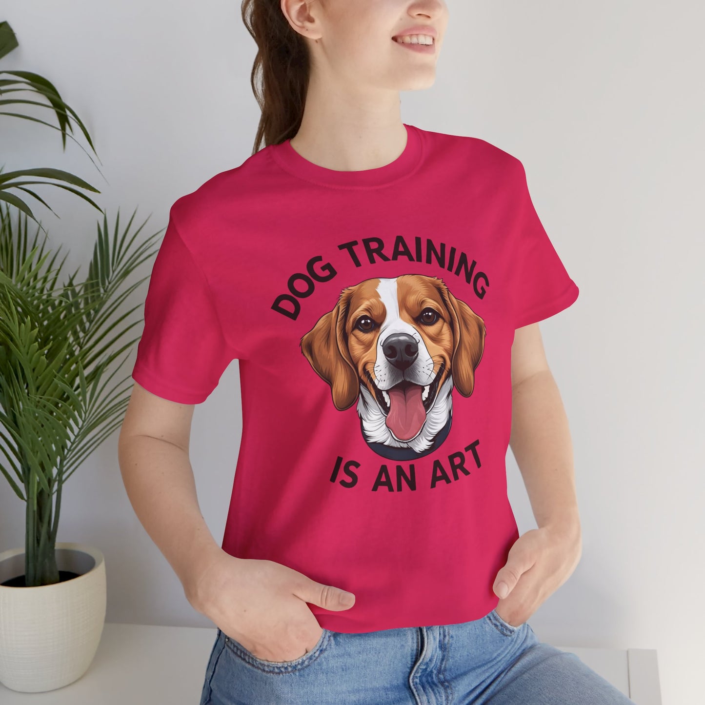 Dog Training is An Art Tee - Unisex Jersey Short Sleeve, Gift for Dog Lovers, Training T-Shirt, Dog Owner Apparel, Cute Canine Shirt