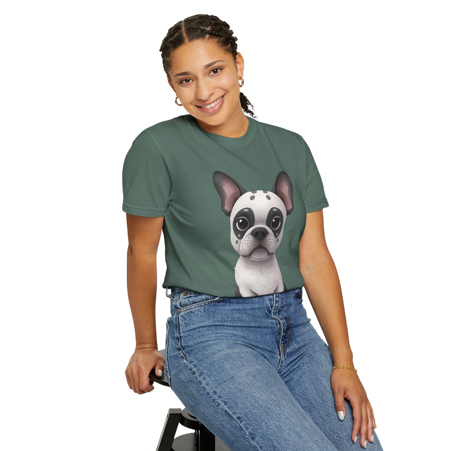 Cute 3D Design French Bulldog Unisex T-shirt, Animal Lover Gift