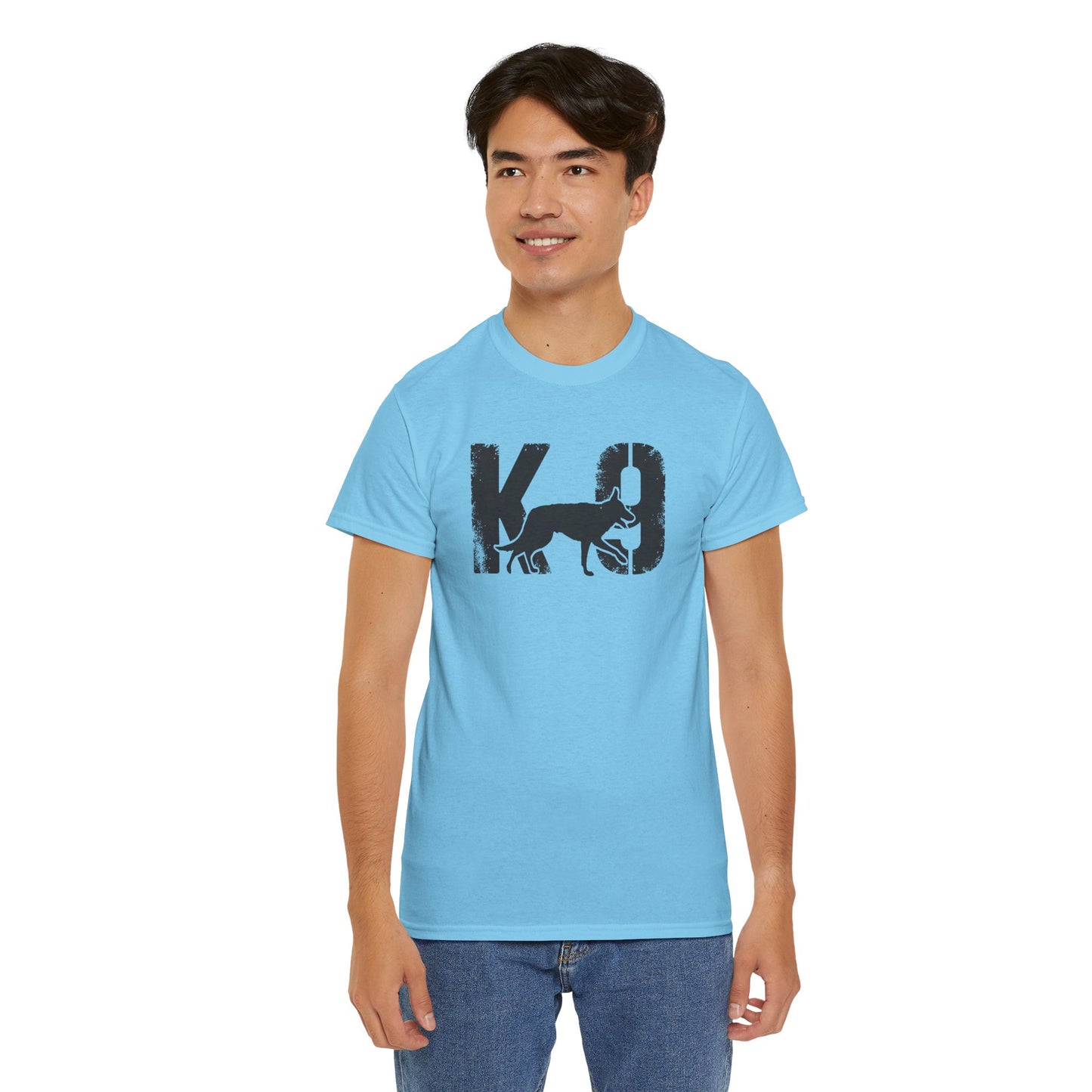 K-9 Dog Lover's Unisex Heavy Cotton Tee | T-Shirt for K-9 Handler | Dog Between K and 9 Design
