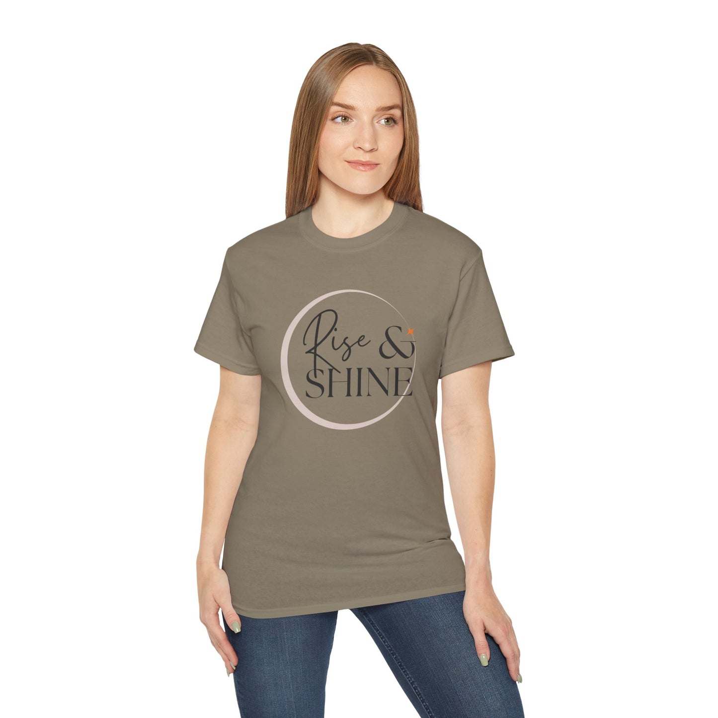 Rise & Shine Unisex Ultra Cotton Tee, Motivational Tee, Inspirational Shirt, Gift for Her, Positive Quote T-Shirt, Summer Fashion