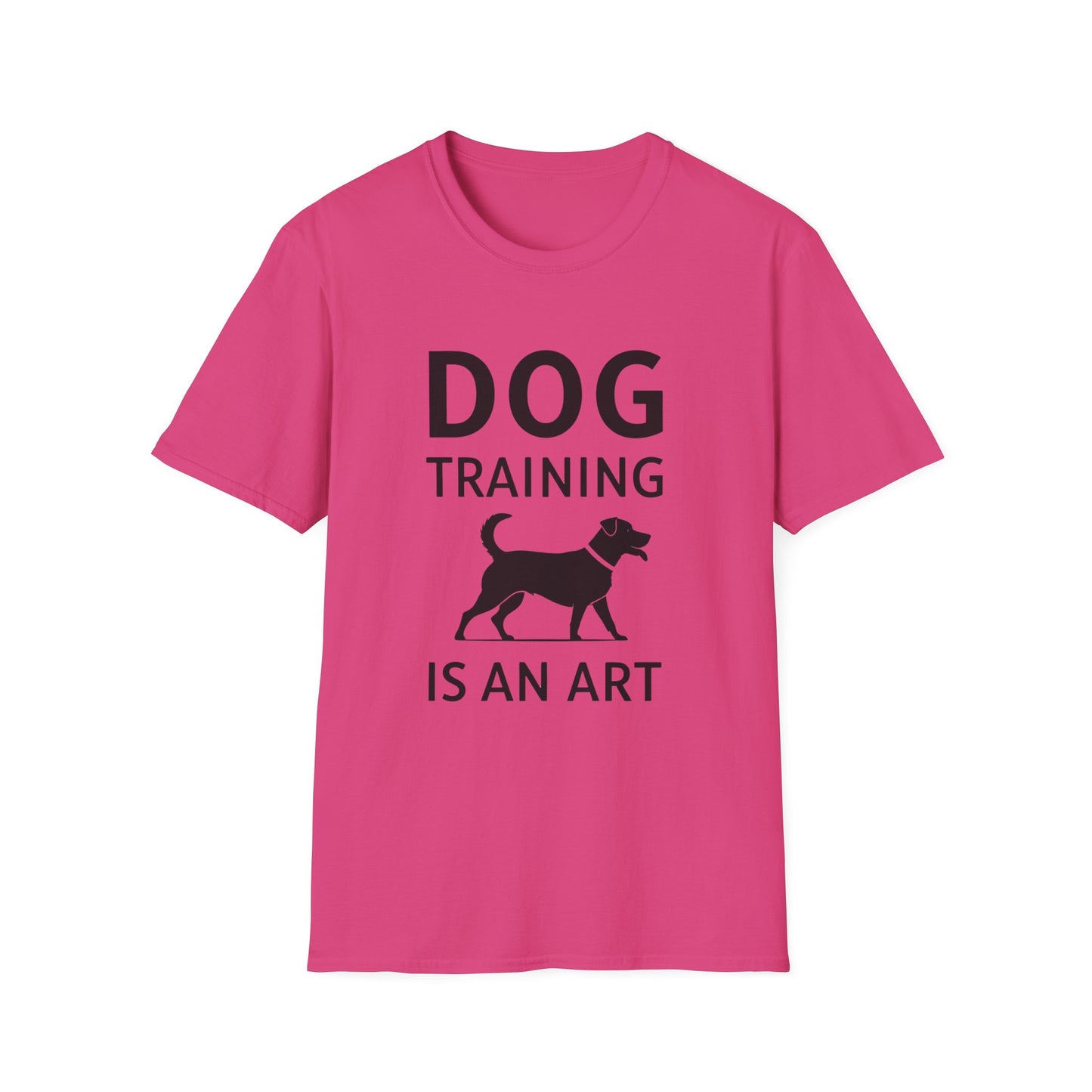 Dog Training is an Art Unisex Softstyle T-Shirt, Dog Lover Gift, Pet Training Apparel, Dog Owner Tee, Casual Wear, Gift for Dog Trainers