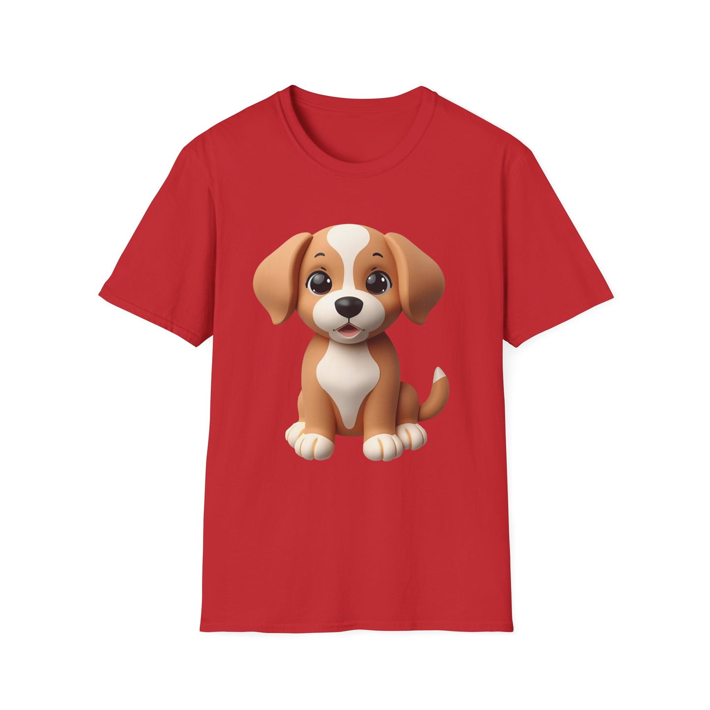 Adorable Puppy 3D Graphic T-Shirt for Dog Lovers, Cute Pet Shirt