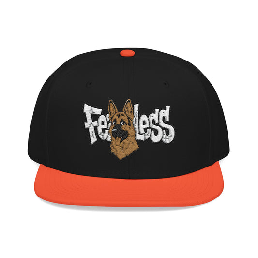 German Shepherd Embroidered Snapback Hat - Fearless
