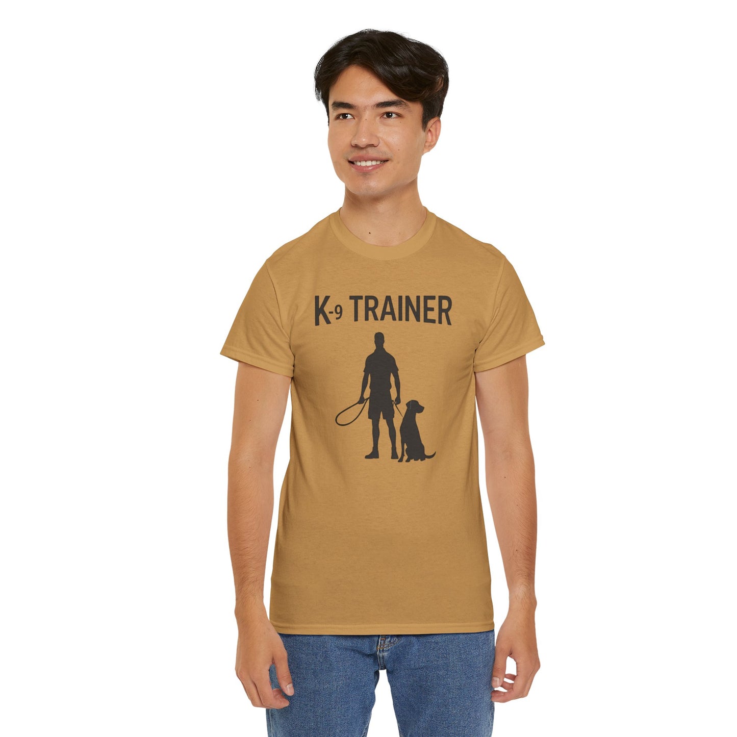 K-9 Trainer  Heavy Cotton T-Shirt, Dog Owner Gift, Police Dog Shirt, Animal Enthusiast Apparel, Casual Style Tee