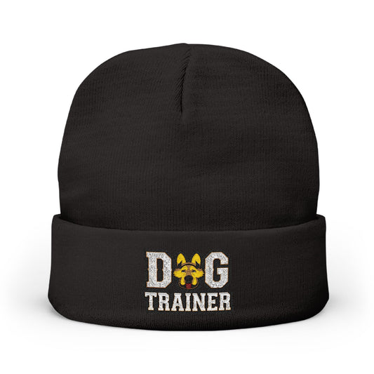 Embroidered Dog Trainer Knit Beanie - Cozy Hat for Dog Enthusiasts, Great Gift for Pet Lovers, Winter Wear