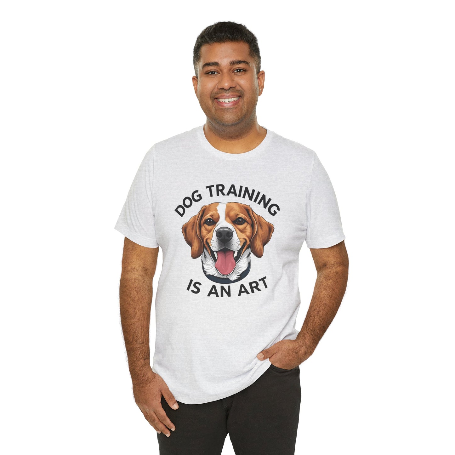 Dog Training is An Art Tee - Unisex Jersey Short Sleeve, Gift for Dog Lovers, Training T-Shirt, Dog Owner Apparel, Cute Canine Shirt