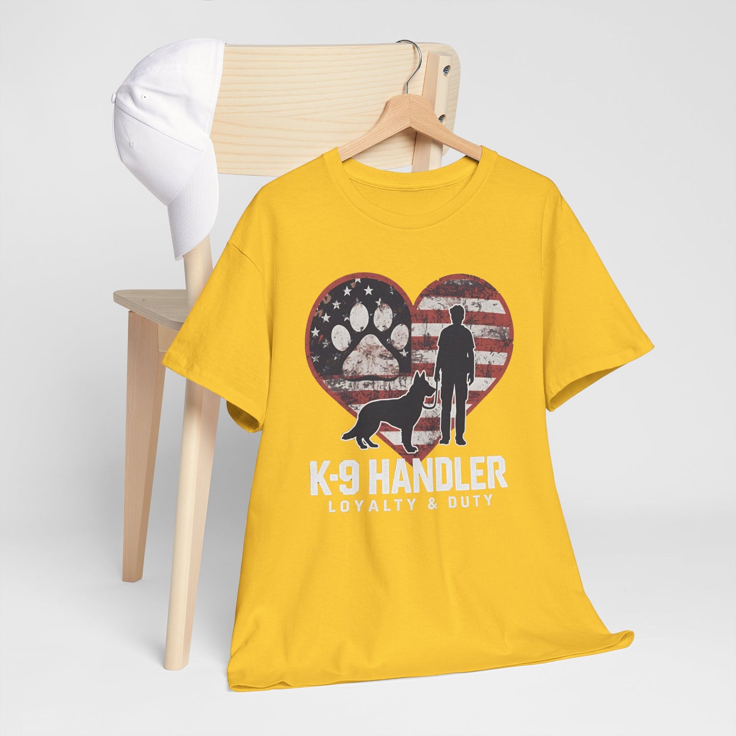 K-9 Handler Heart Tee | Loyalty & Duty T-Shirt | Dog Lover Gift, Police Support Shirt