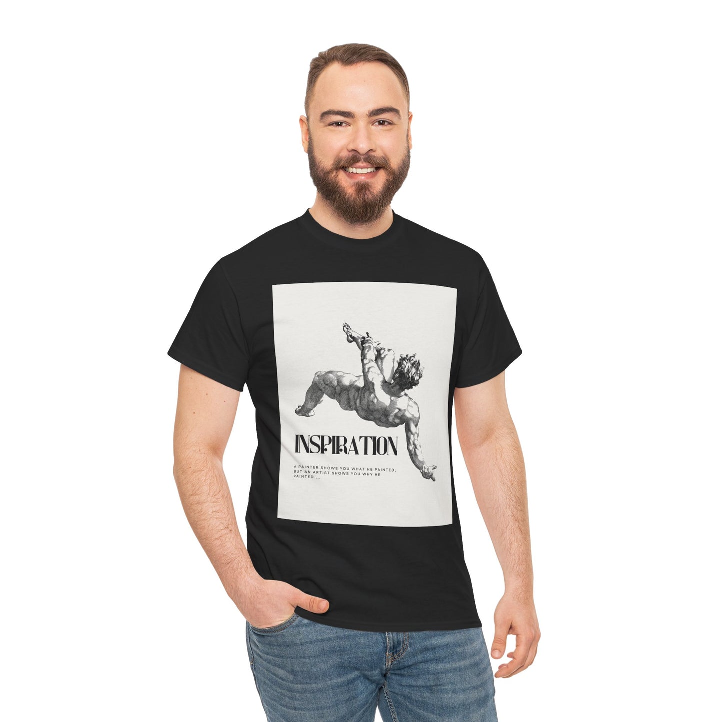 Inspiration Unisex Heavy Cotton Tee, Motivational Shirt, Gift for Artists, Casual Wear, Quote T-Shirt, Birthday Gift