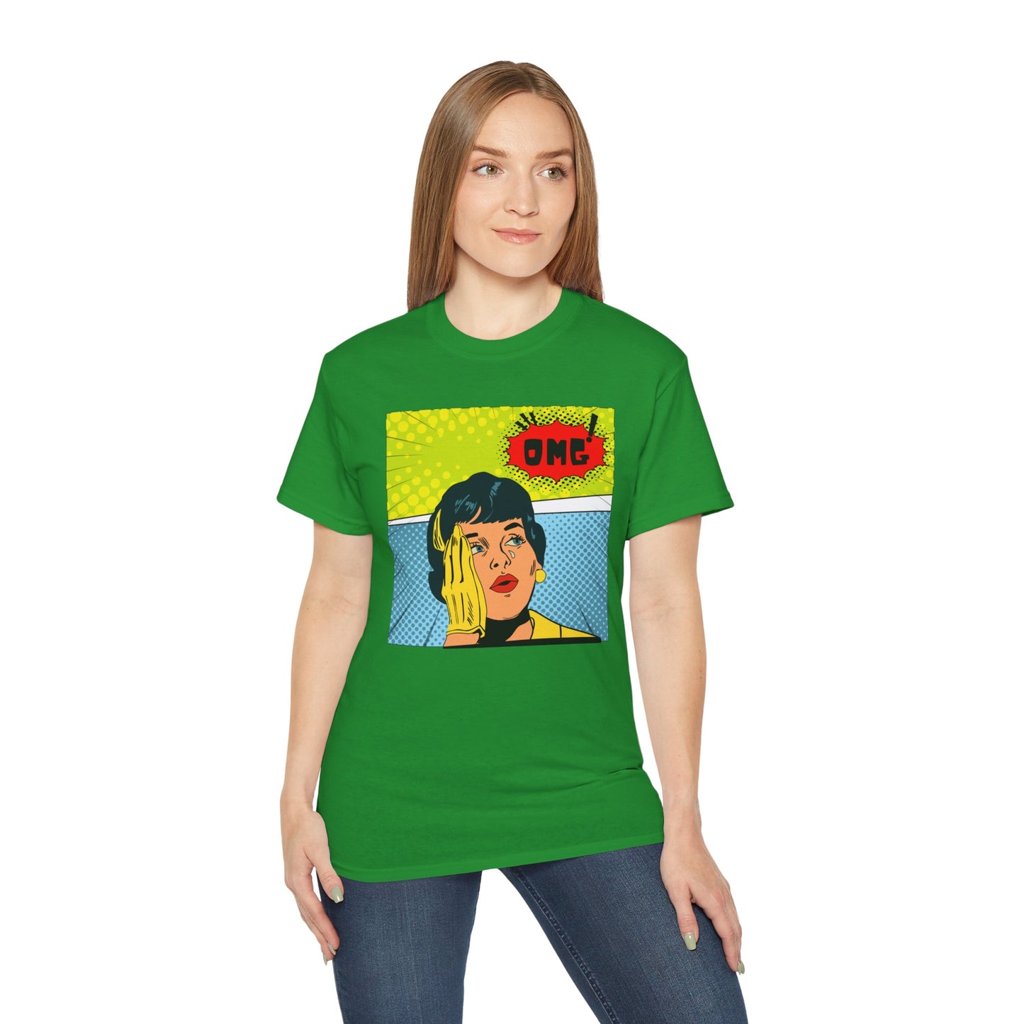 OMG Graphic Unisex Tee | Retro Pop Art T-Shirt, Gift for Trendsetters, Casual Wear, Comic Style, Fun Statement Top