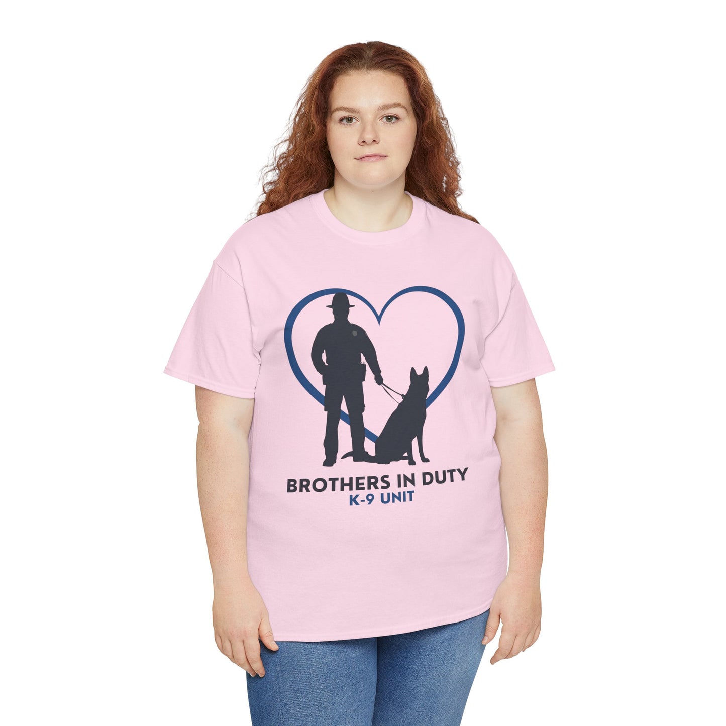 Heartfelt K-9 Unit Tee - Brothers In Duty | Police Officer Gift, Dog Lover Shirt, Law Enforcement Apparel