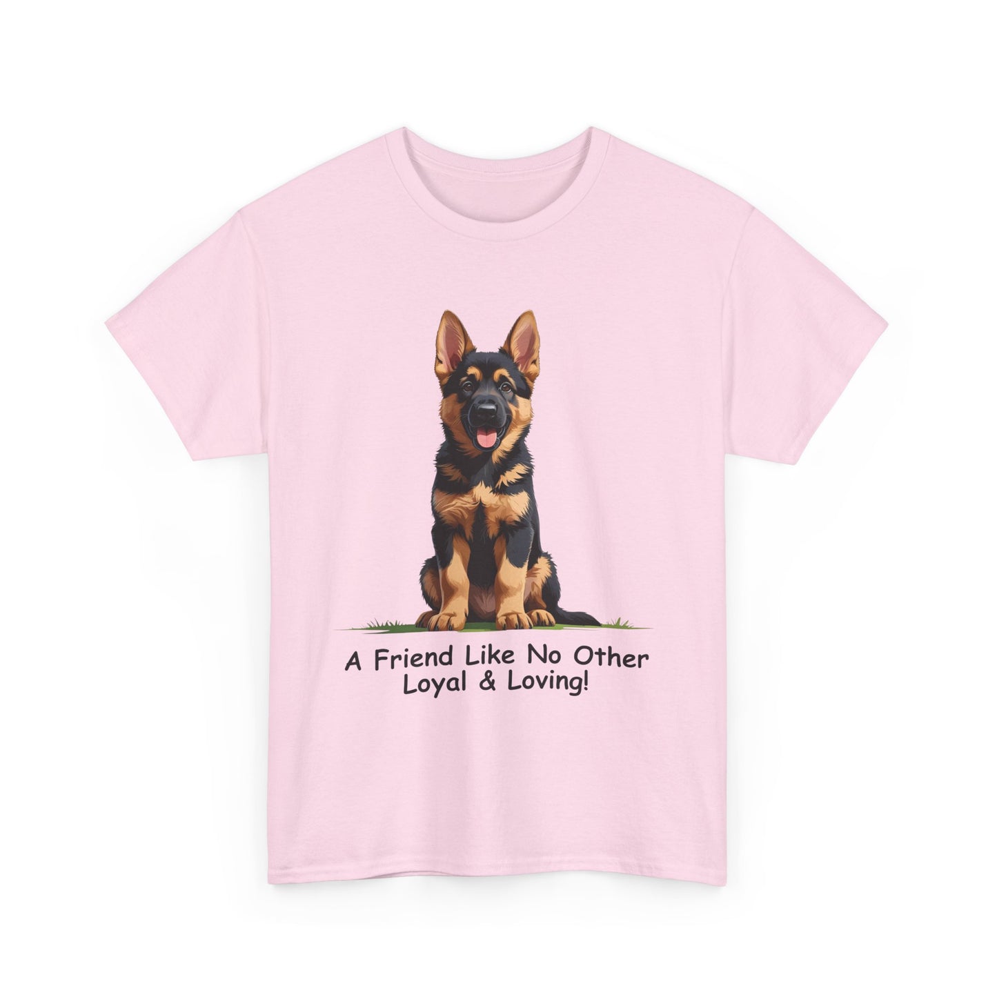 Adorable German Shepherd Puppy Lover Tee: A Friend Like No Other, Dog Owner Gift, Dog Mom Shirt, Gifts for Animal Lovers, Unisex Cotton T-shirt