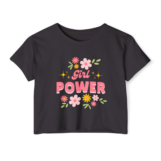 Women's Festival Crop Top - Girl Power Tee for Music Festivals, Summer Parties, Casual Outfits, Gifts for Her, Empowerment Apparel