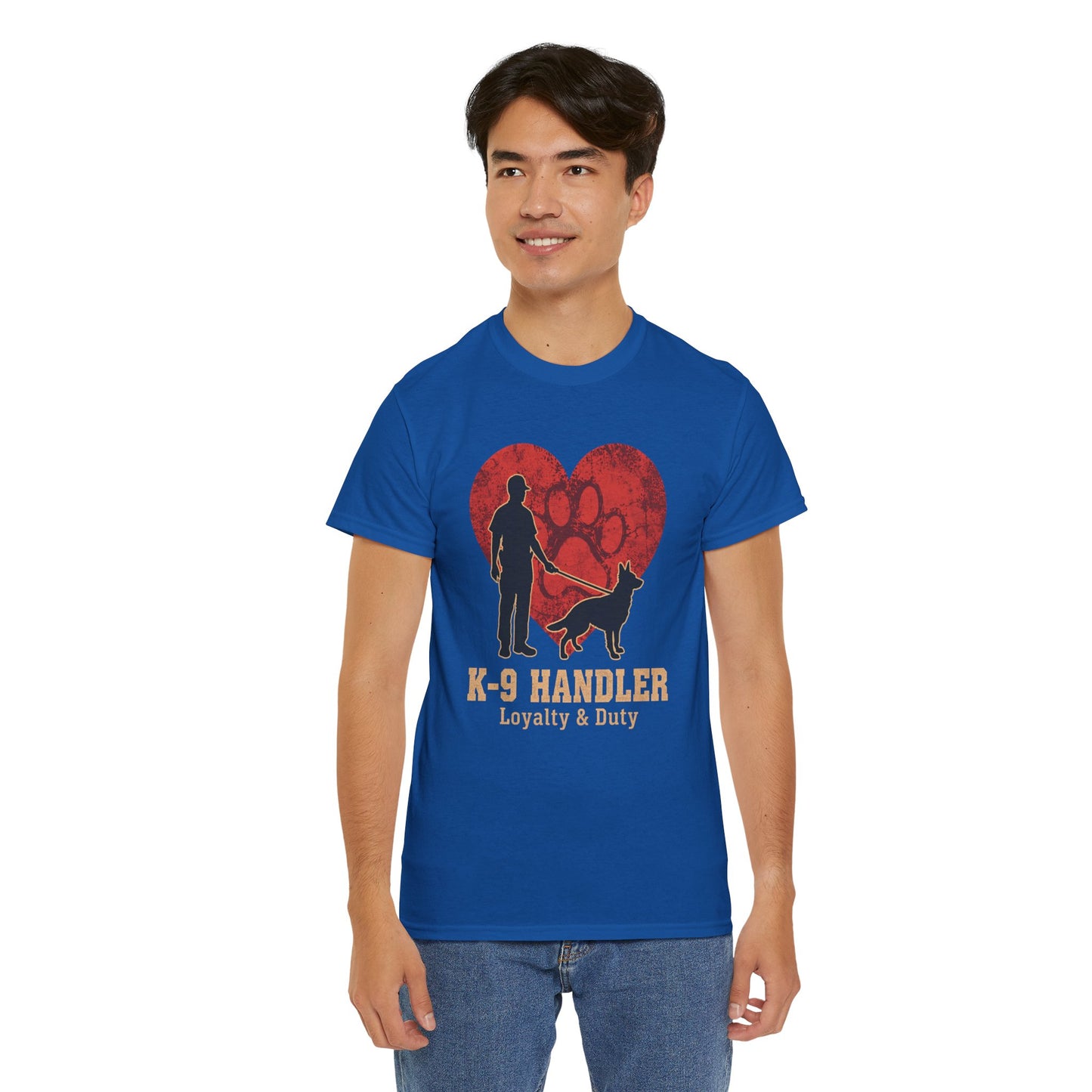 K-9 Handler Heart Tee - Loyalty & Duty, Dog Lover Gift, Pet Owner Apparel