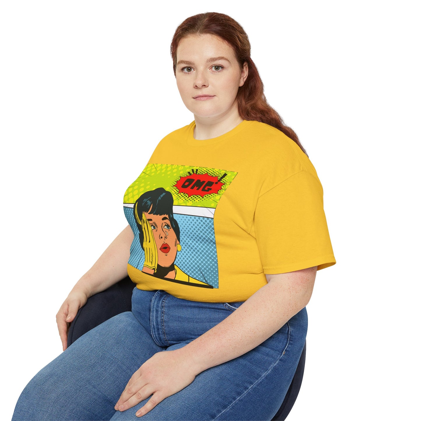 OMG Graphic Unisex Tee | Retro Pop Art T-Shirt, Gift for Trendsetters, Casual Wear, Comic Style, Fun Statement Top