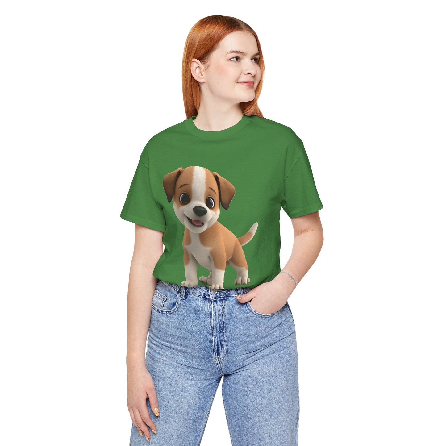 Cute Dog 3D Graphic Tee, Fun Animal Shirt, Dog Lover Gift, Playful Fashion Statement