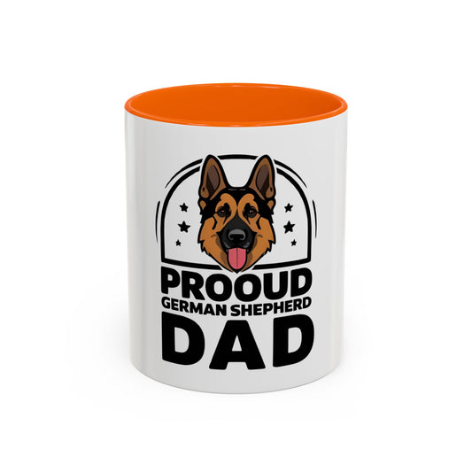 Proud German Shepherd Accent Dad Mug, Dog Lover Gift, Pet Owner Coffee Cup, German Shepherd Gifts, Father's Day Present, Cute Pet Mug