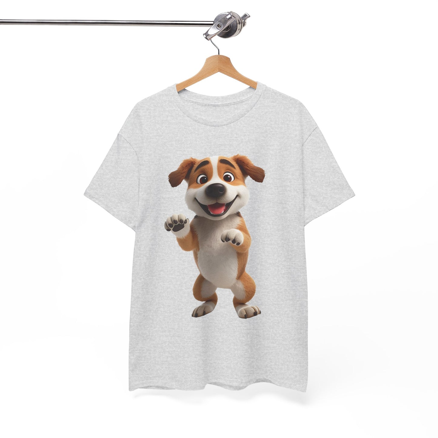 Cute Dog 3D Graphic Tee, Unisex Heavy Cotton T-Shirt, Dog Lover Gift, Fun Casual Wear