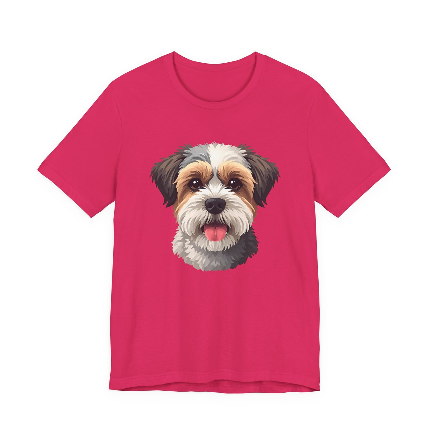 Unisex Dog Lover T-Shirt Featuring a 3D Design of Cute Fluffy Bichon Frise Mix | Gift for Dog Owners