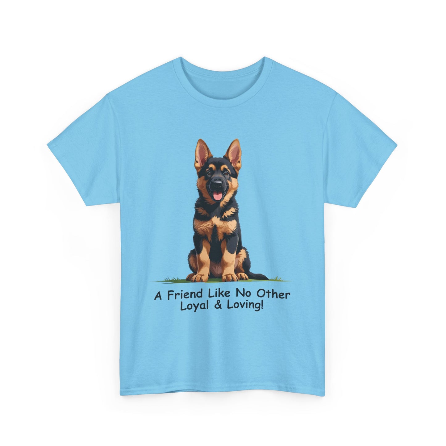 Adorable German Shepherd Puppy Lover Tee: A Friend Like No Other, Dog Owner Gift, Dog Mom Shirt, Gifts for Animal Lovers, Unisex Cotton T-shirt