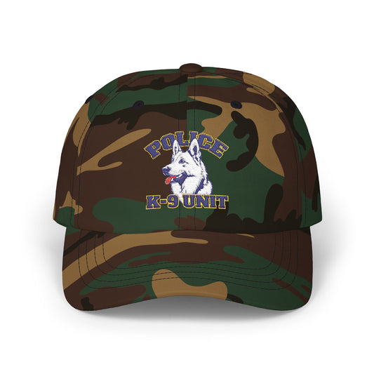Police K-9 Unit Classic Embroidered Dad Cap, Adjustable Hat for Dog Lovers, Gift for Law Enforcement