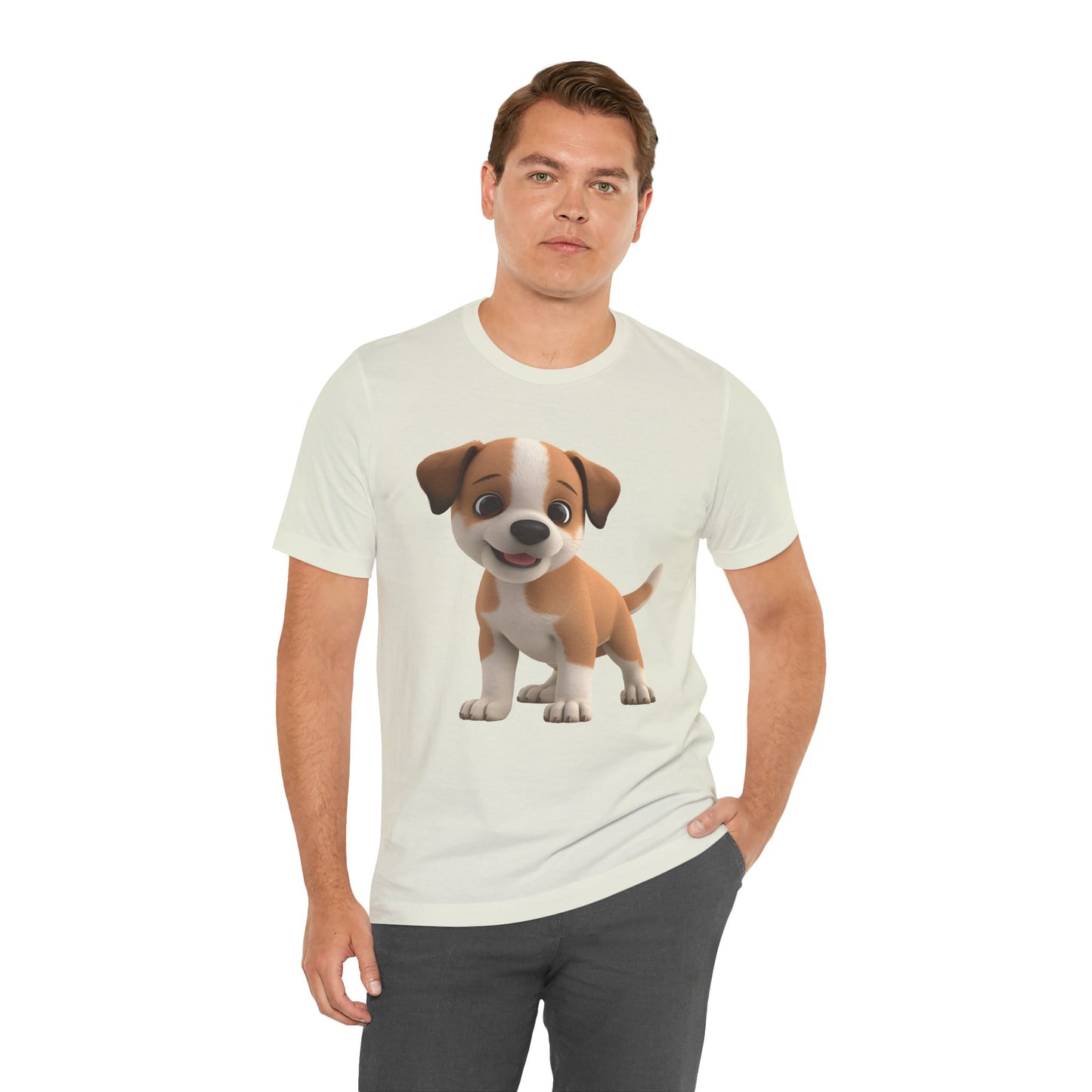 Cute Dog 3D Graphic Tee, Fun Animal Shirt, Dog Lover Gift, Playful Fashion Statement
