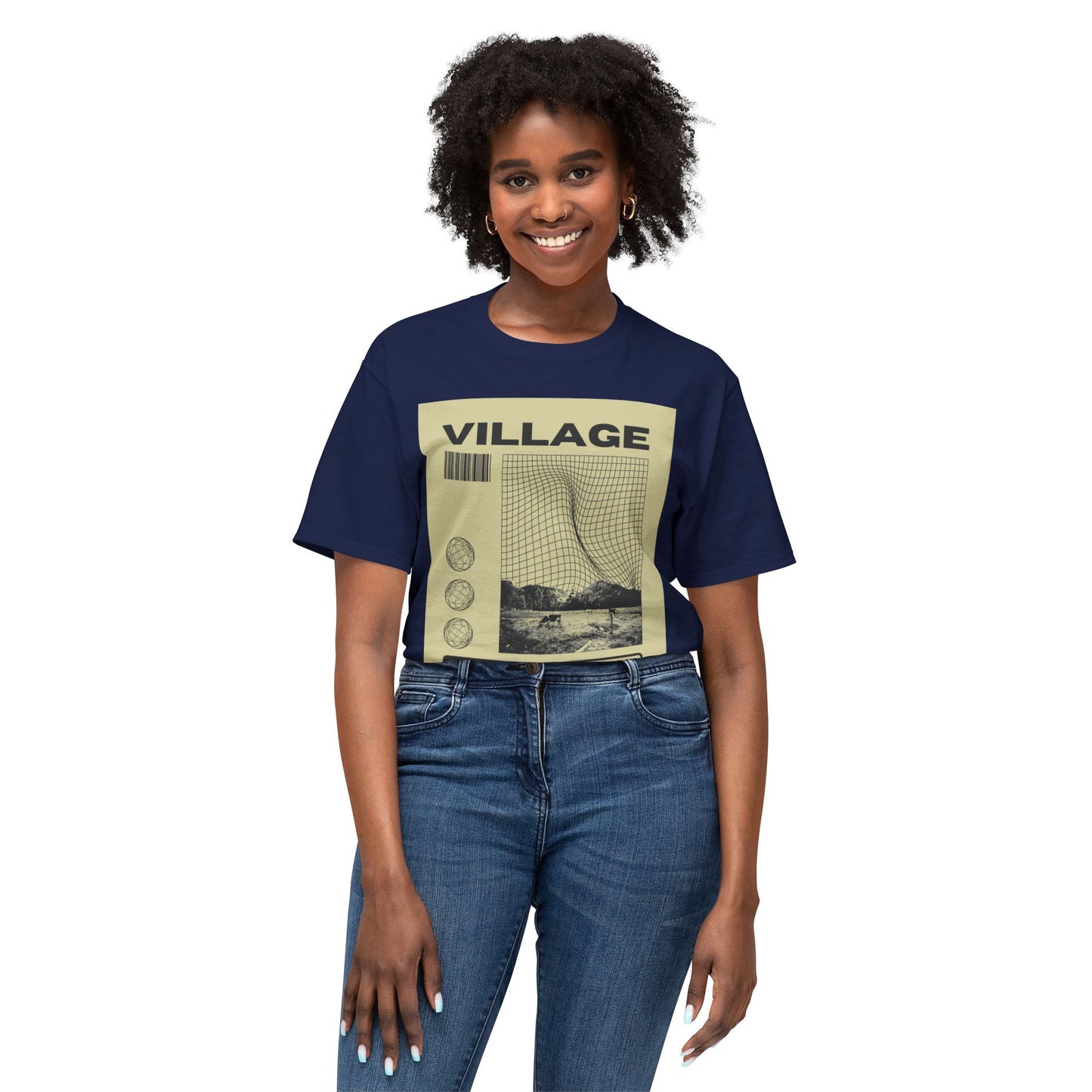 Retro Village Graphic Unisex T-Shirt | Casual Wear, Vintage Style, Gift for Travel Lovers, Graphic Tee, Statement Shirt