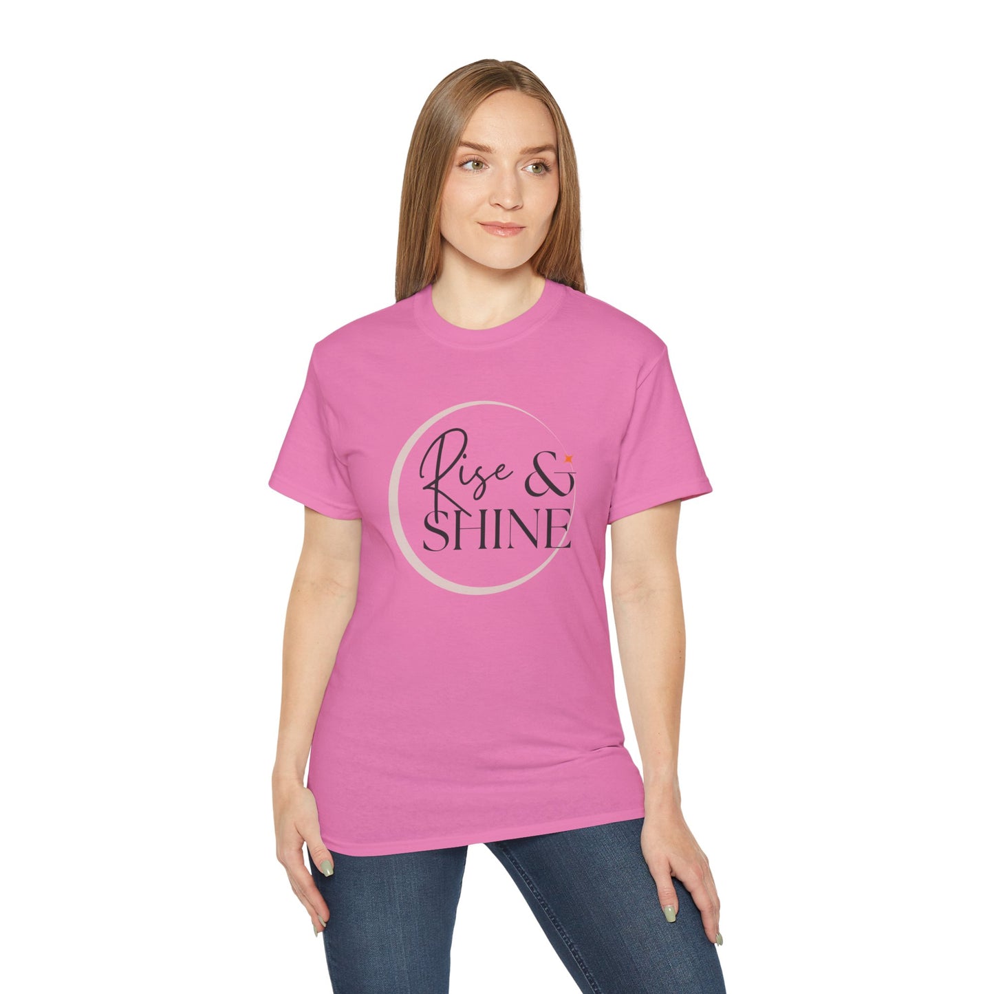 Rise & Shine Unisex Ultra Cotton Tee, Motivational Tee, Inspirational Shirt, Gift for Her, Positive Quote T-Shirt, Summer Fashion
