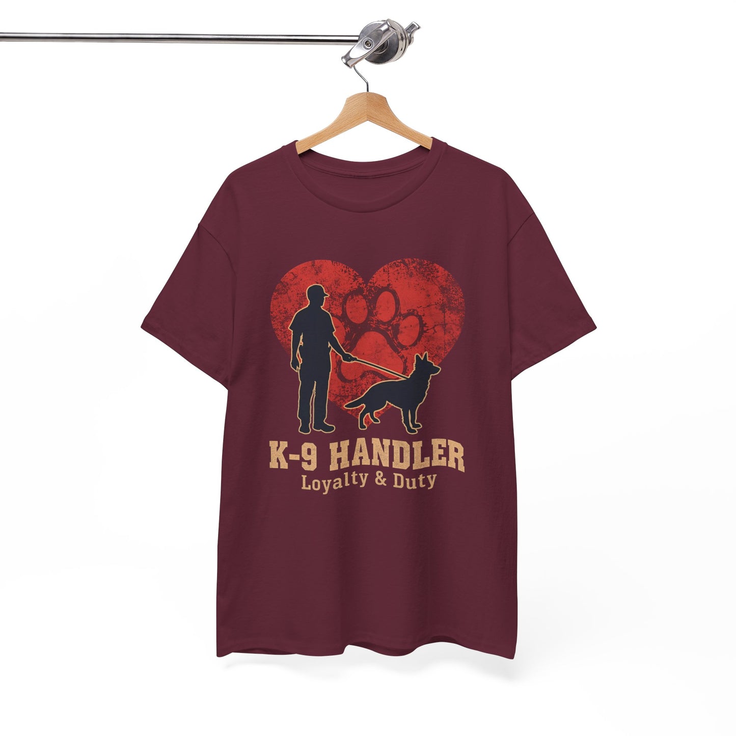 K-9 Handler Heart Tee - Loyalty & Duty, Dog Lover Gift, Pet Owner Apparel