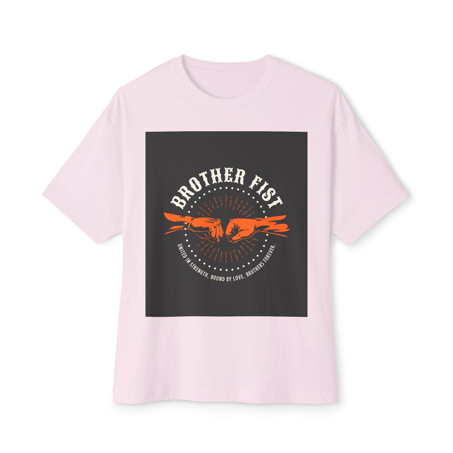Brother Fist Unisex Oversized Boxy Tee, Casual Graphic Shirt, Streetwear Tee, Gift for Friends, Motivational T-Shirt