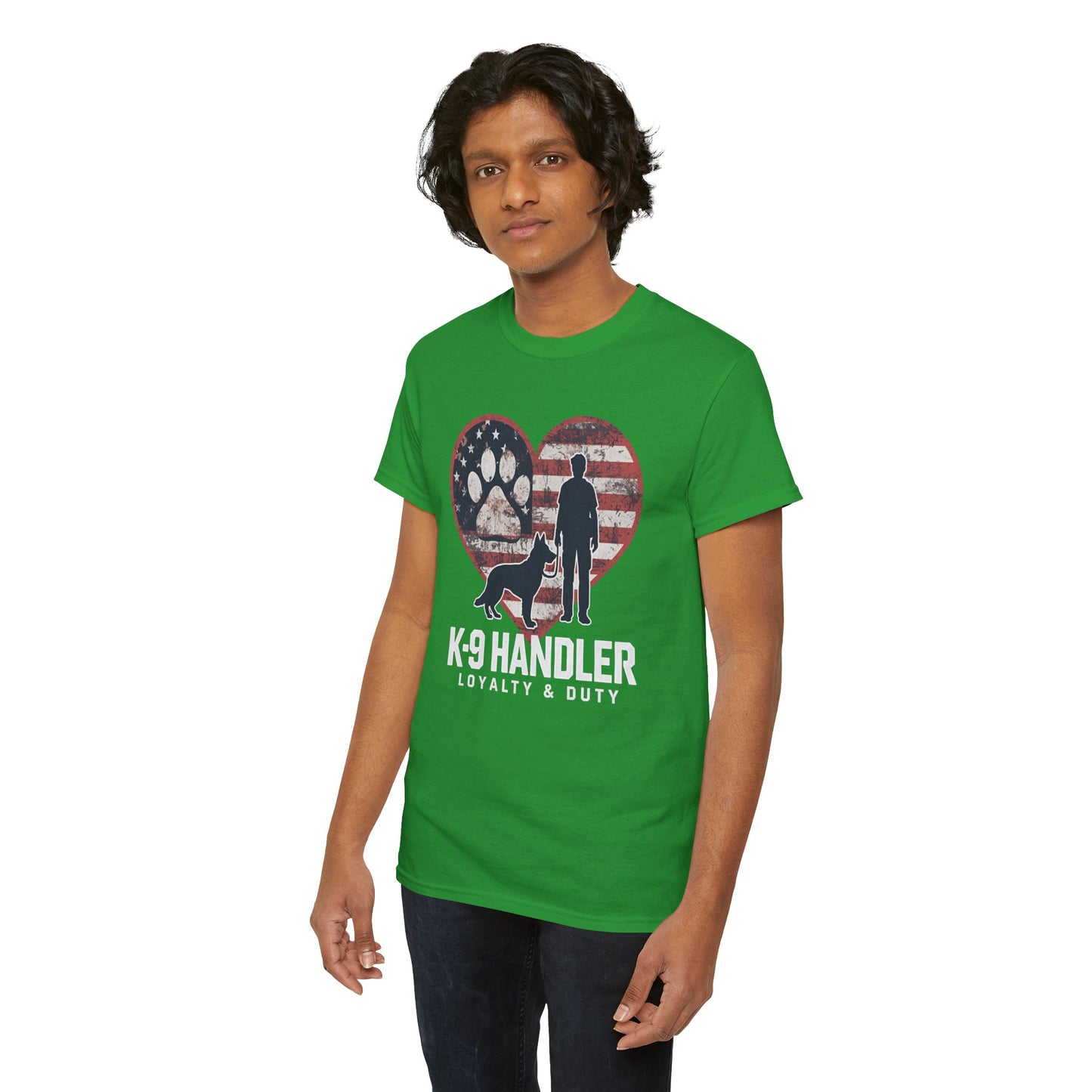 K-9 Handler Heart Tee | Loyalty & Duty T-Shirt | Dog Lover Gift, Police Support Shirt