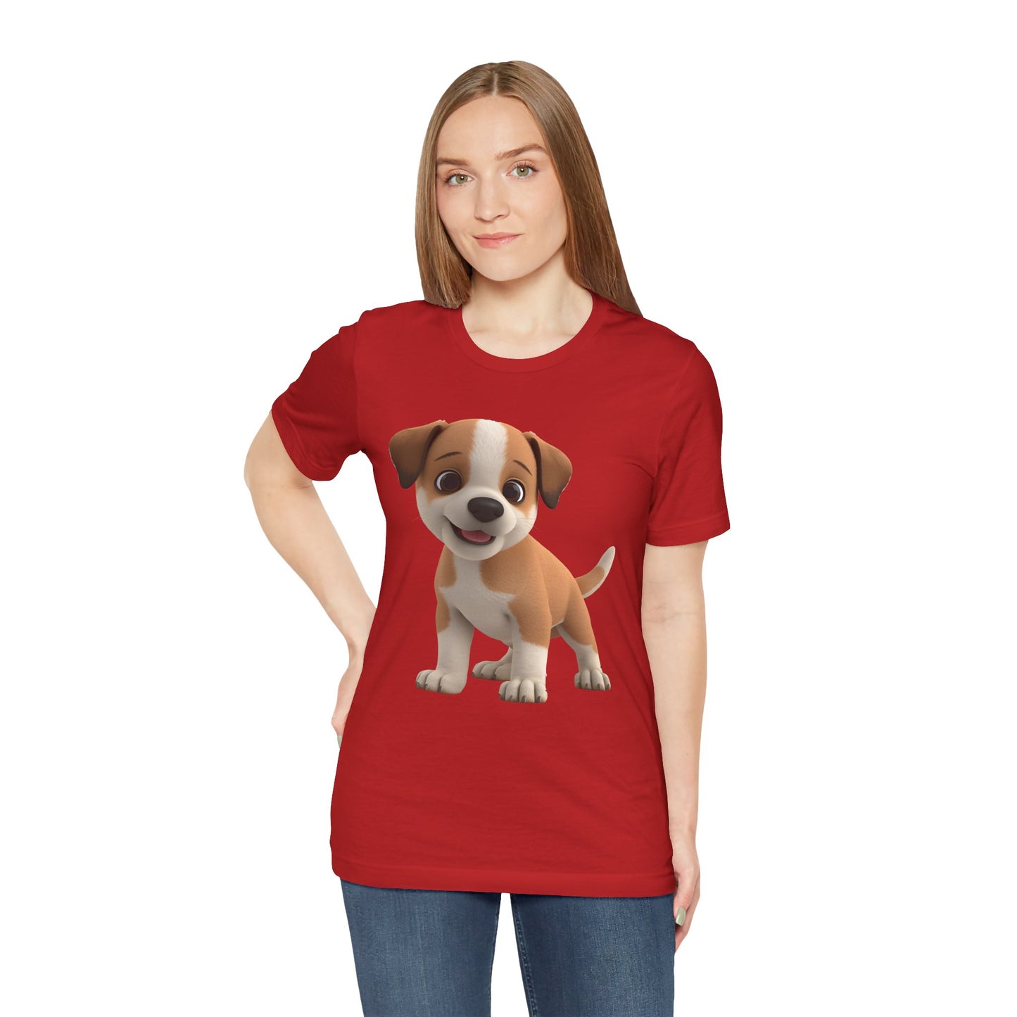 Cute Dog 3D Graphic Tee, Fun Animal Shirt, Dog Lover Gift, Playful Fashion Statement