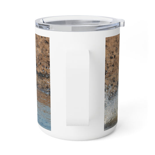 Insulated Stainless Steel Dog Lover Coffee Mug - German Shepherd Adventure Design
