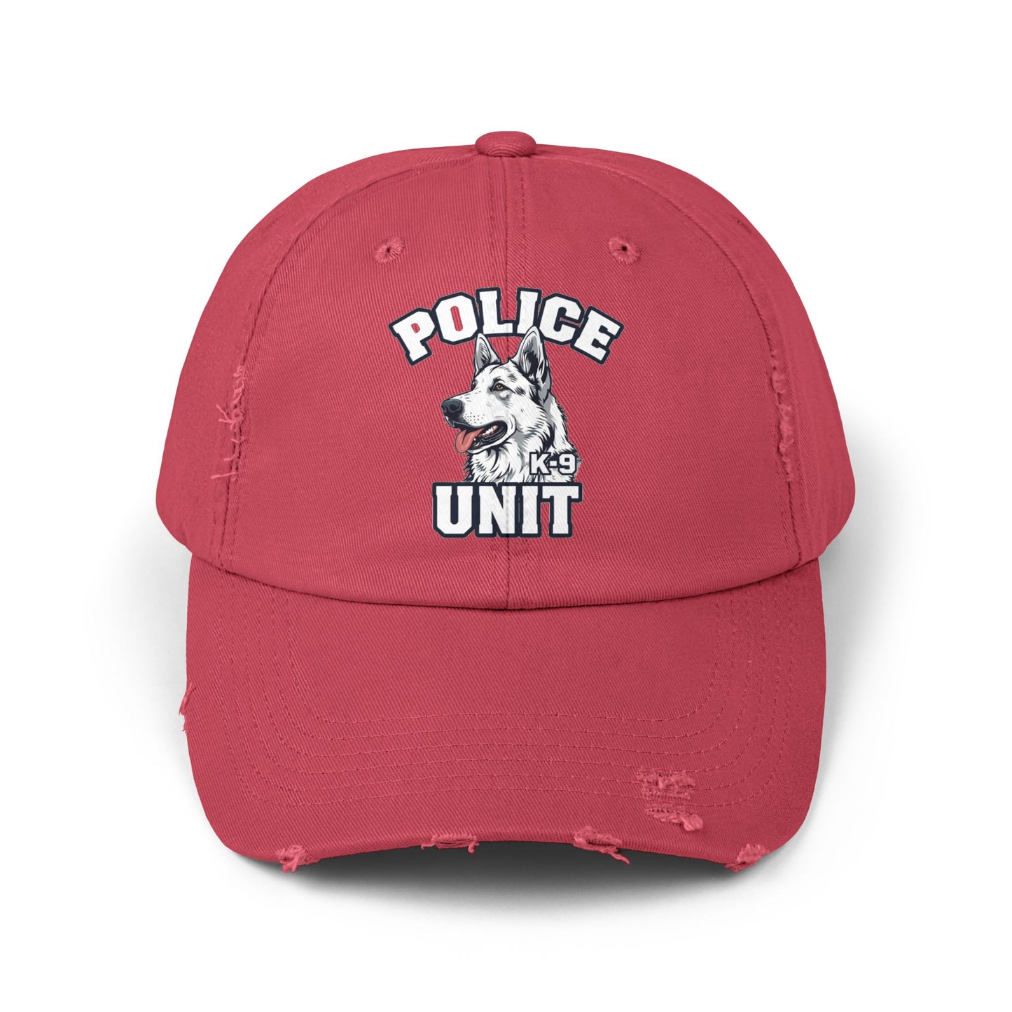 German Shepherd K-9 Police Unit Distressed Cap | Unisex Vintage Hat for Dog Lovers & Police Supporters