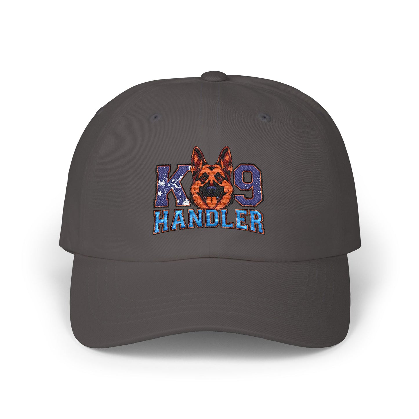 K9 Handler Classic Embroidered Dad Cap Featuring German Shepherd – Perfect Gift for Dog Lovers, Adjustable Hat for Outdoor Adventures