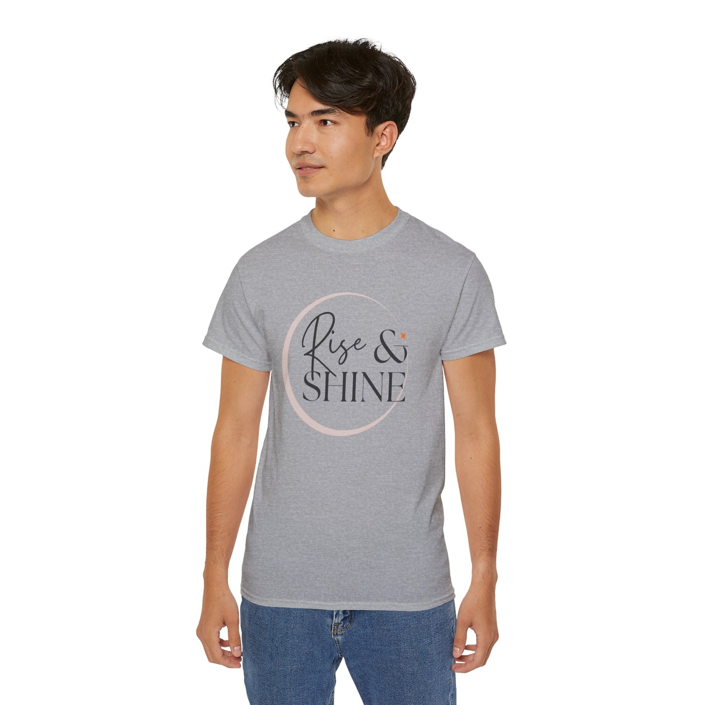 Rise & Shine Unisex Ultra Cotton Tee, Motivational Tee, Inspirational Shirt, Gift for Her, Positive Quote T-Shirt, Summer Fashion