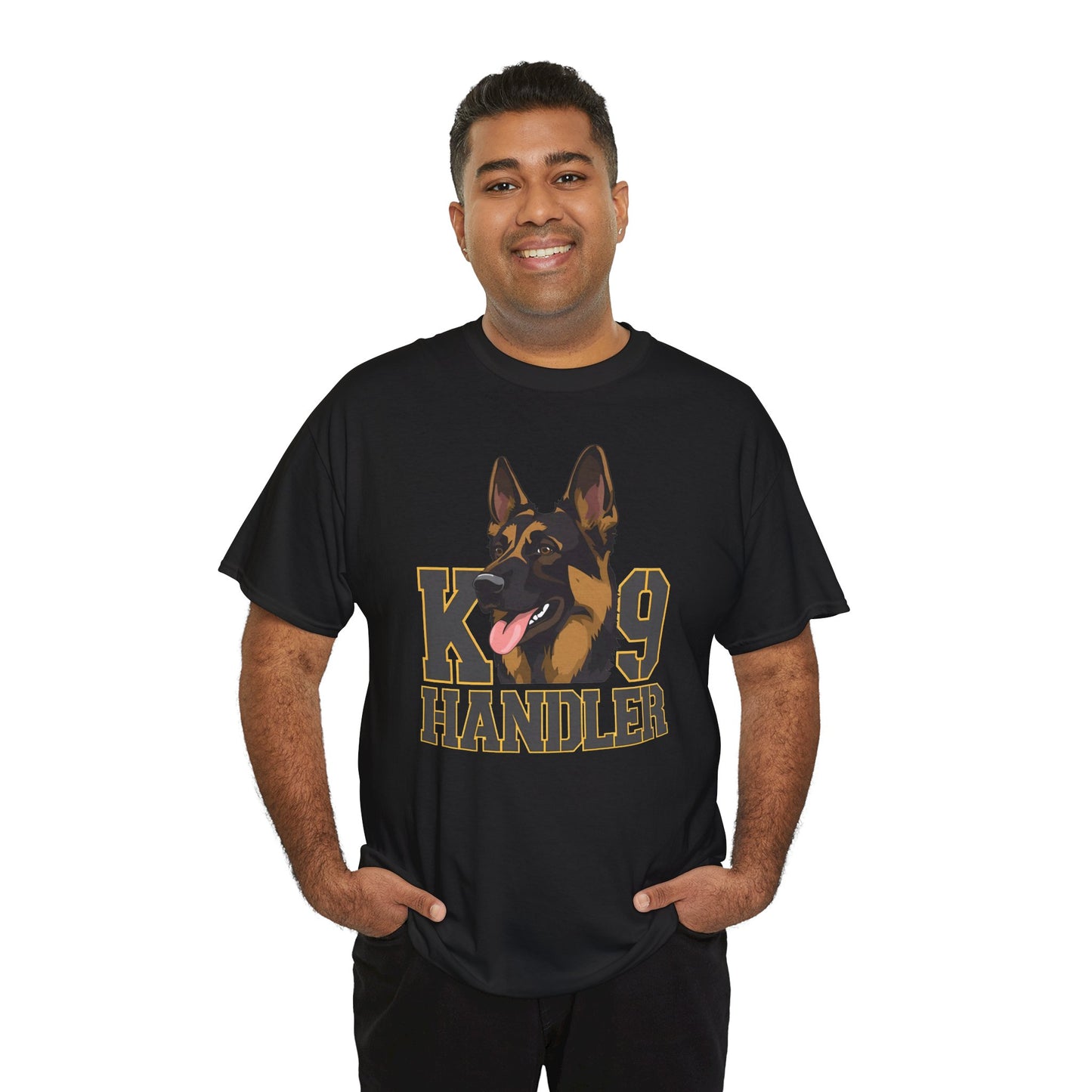 German Shepherd K9 Handler Tee, Perfect for Dog Lovers, Gift for Pet Owners, Unisex Cotton T-Shirt