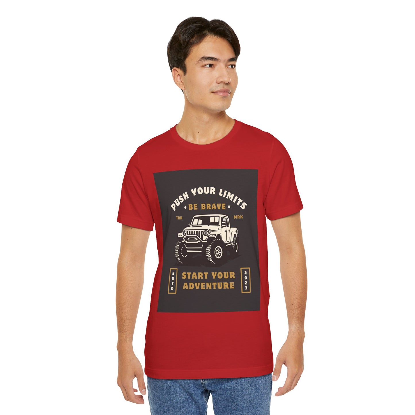 Push Your Limits Adventure-Inspiring Unisex Jersey Tee, Outdoor Shirt, Motivational T-Shirt, Gift for Adventurers, Hiking Apparel, Travel Tee