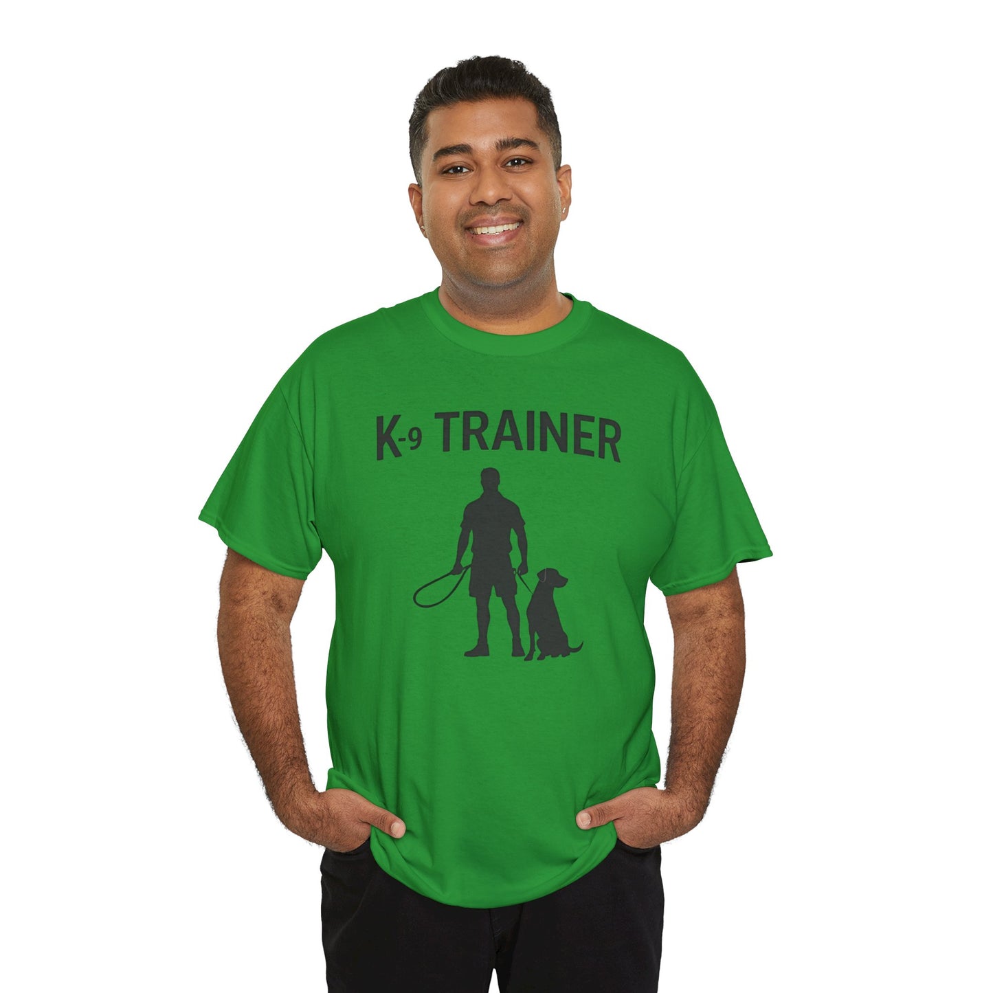 K-9 Trainer  Heavy Cotton T-Shirt, Dog Owner Gift, Police Dog Shirt, Animal Enthusiast Apparel, Casual Style Tee