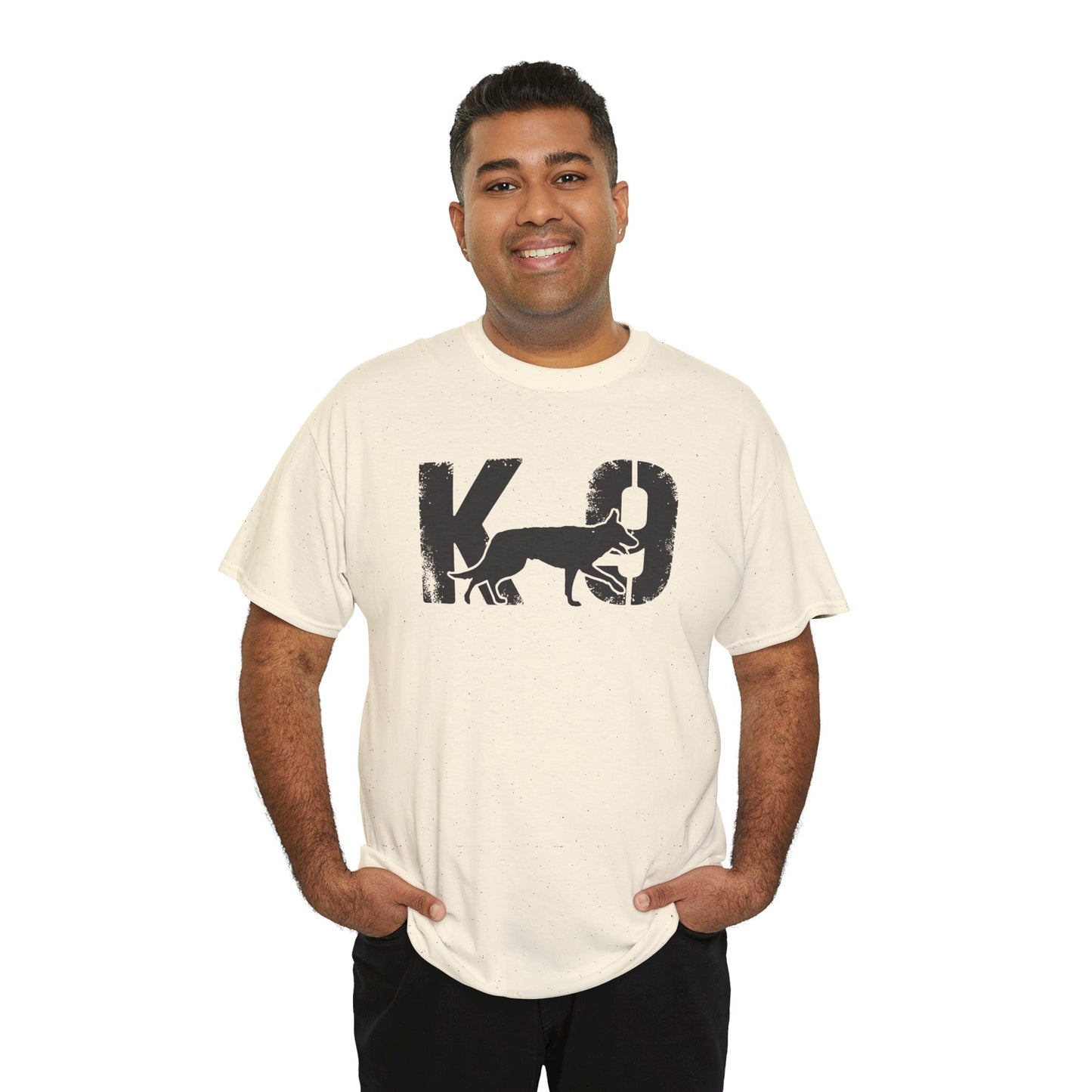 K-9 Dog Lover's Unisex Heavy Cotton Tee | T-Shirt for K-9 Handler | Dog Between K and 9 Design