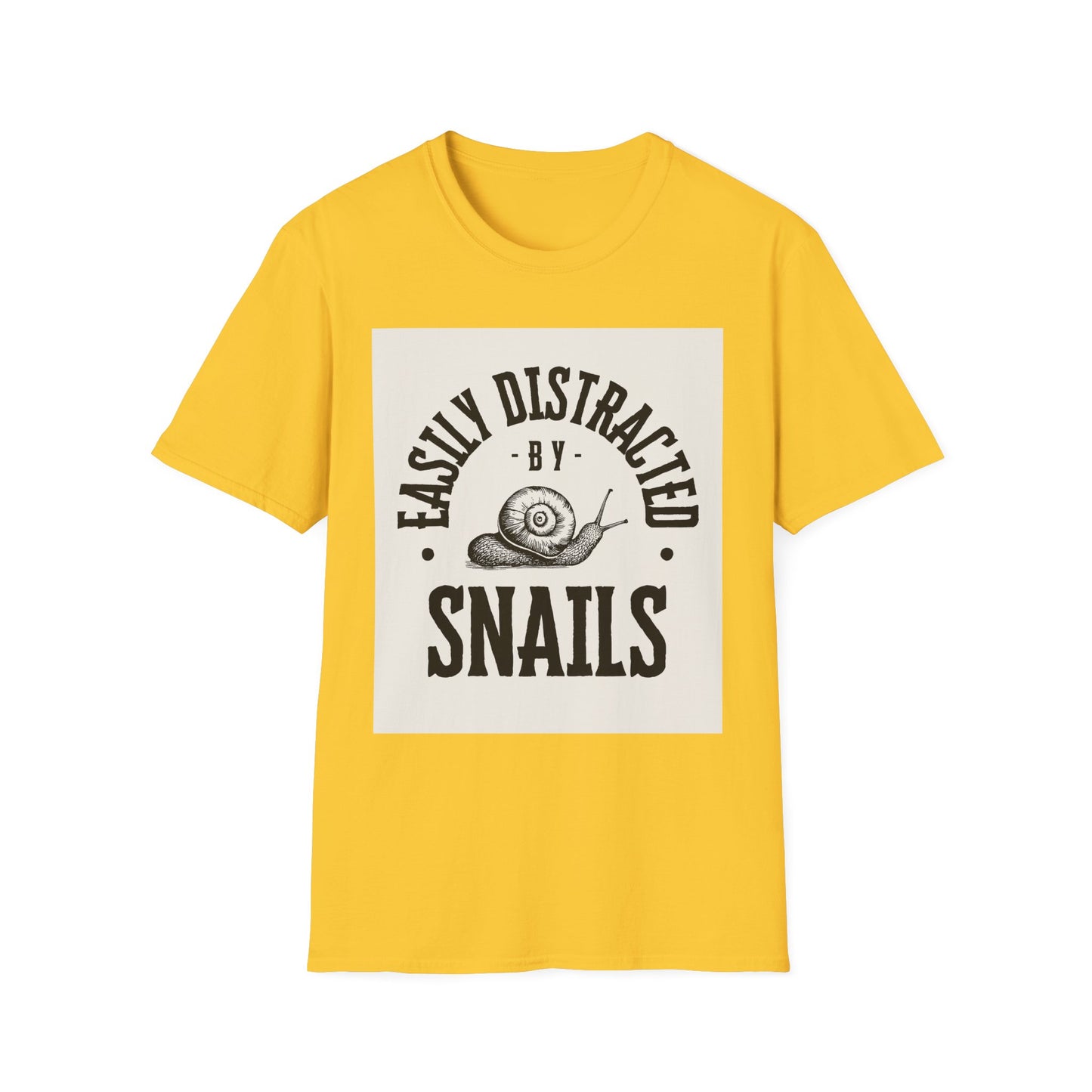 Easily Distracted by Snails Vintage T-Shirt, Funny Snail Tee, Gift for Nature Lovers, Humorous Graphic Shirt, Cute Casual Wear