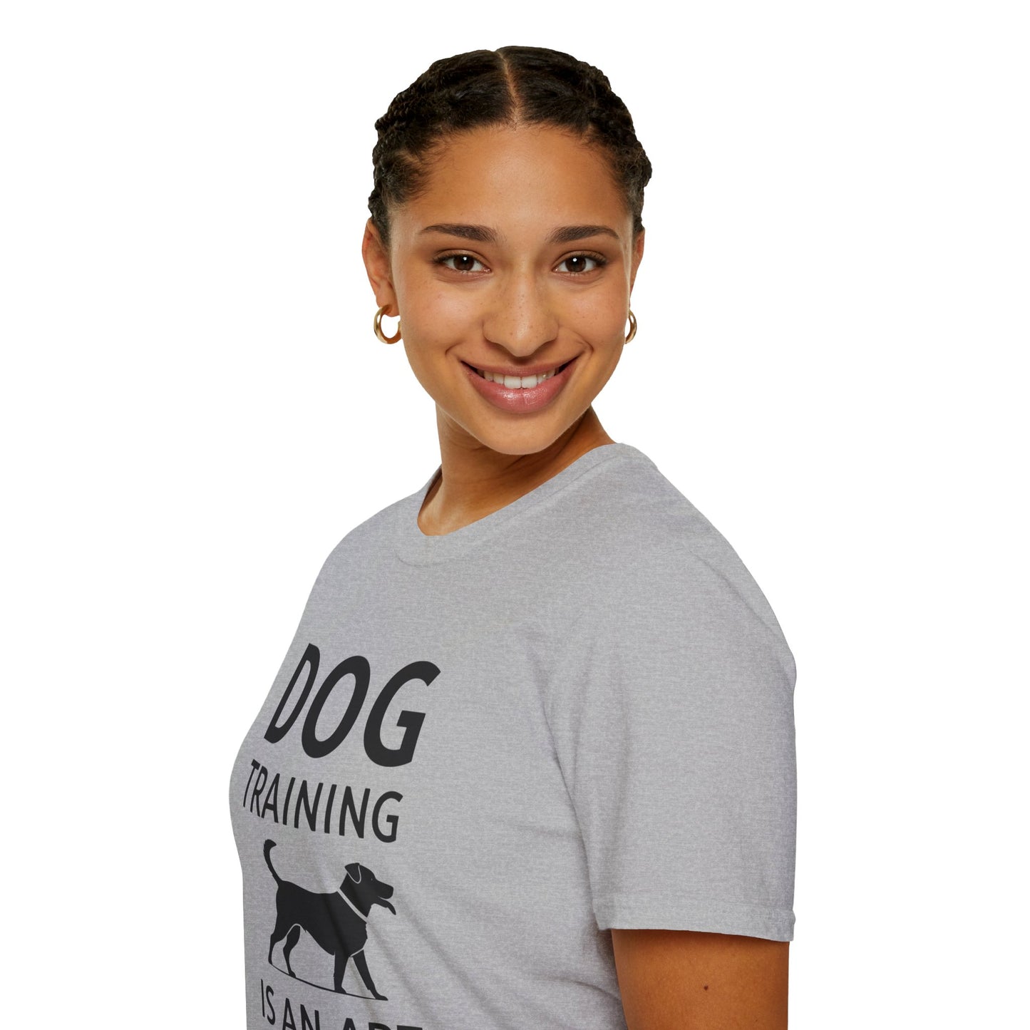 Dog Training is an Art Unisex Softstyle T-Shirt, Dog Lover Gift, Pet Training Apparel, Dog Owner Tee, Casual Wear, Gift for Dog Trainers