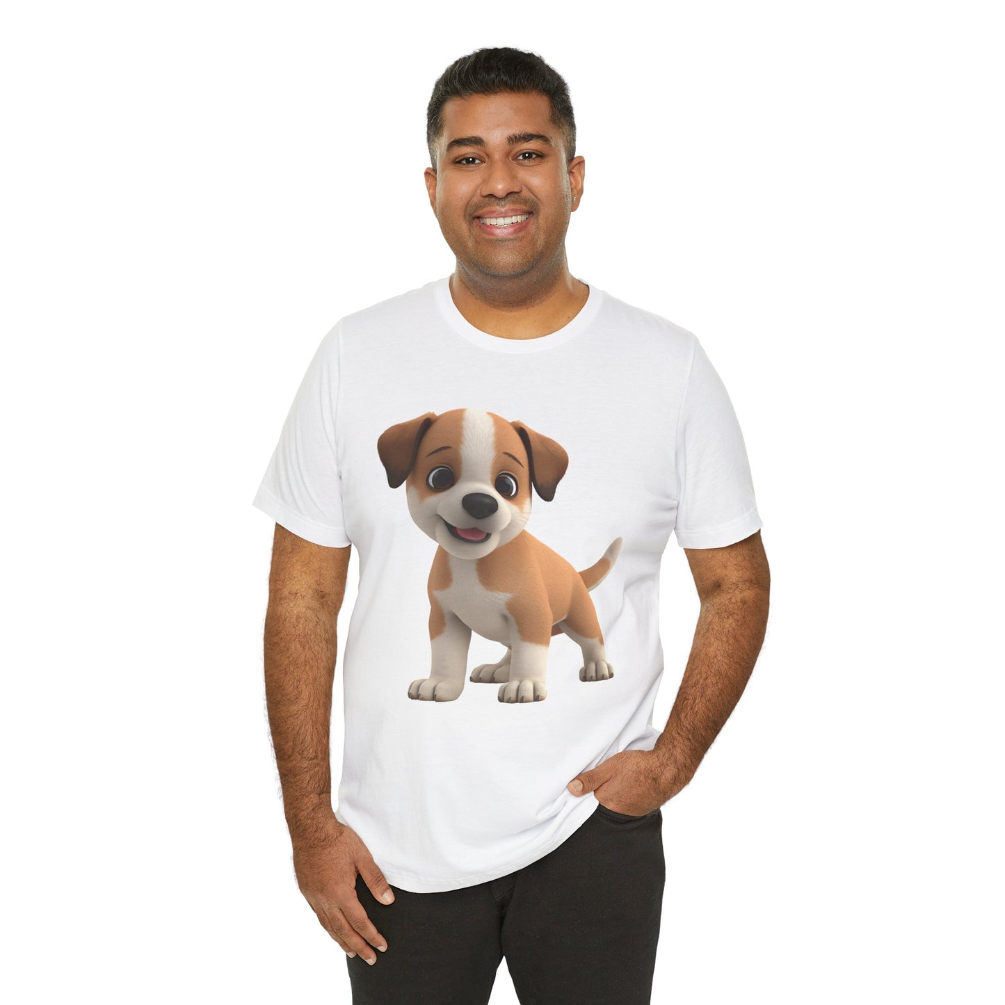 Cute Dog 3D Graphic Tee, Fun Animal Shirt, Dog Lover Gift, Playful Fashion Statement