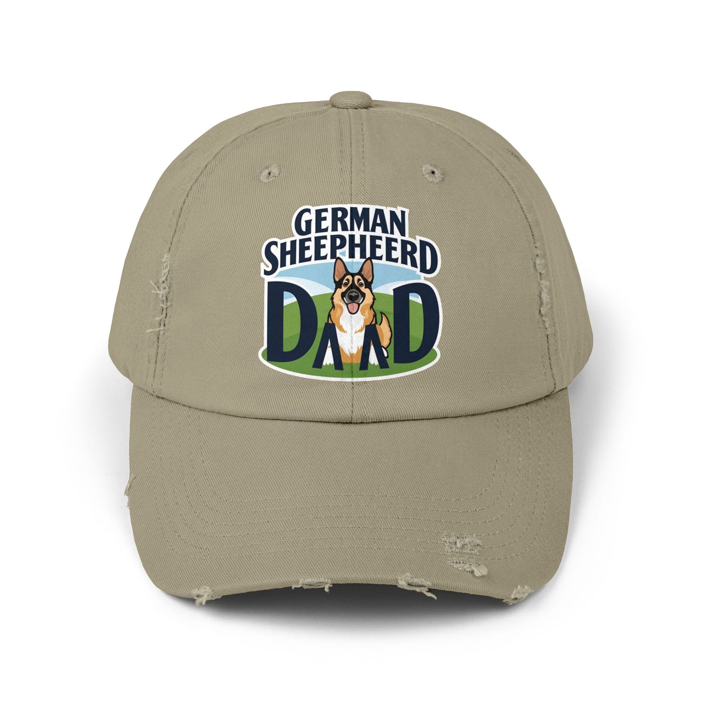 German Shepherd Dad Distressed Cap | Unisex Pet Lover Hat