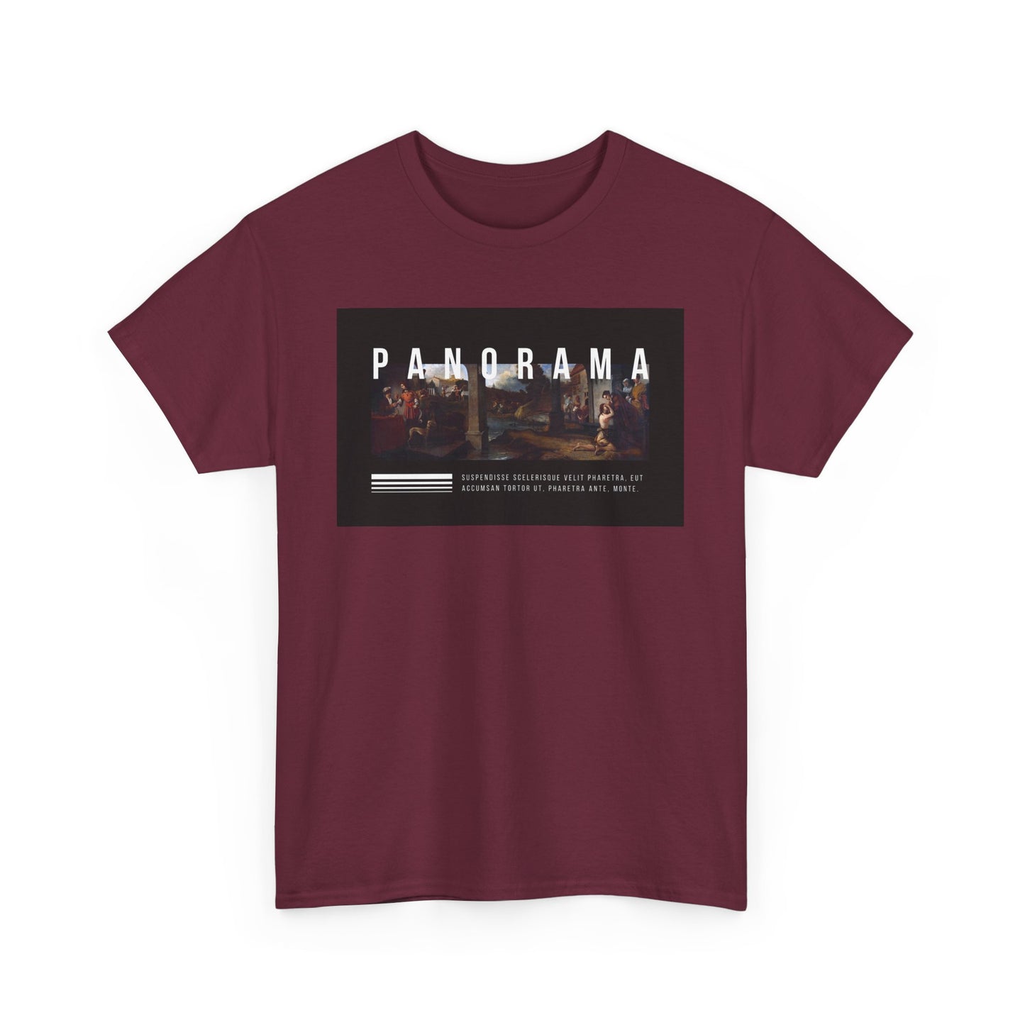 Panorama Unisex Heavy Cotton Tee | Comfortable Everyday Wear, Graphic Tee, Casual Style, Gift for Him/Her, Summer Vibes