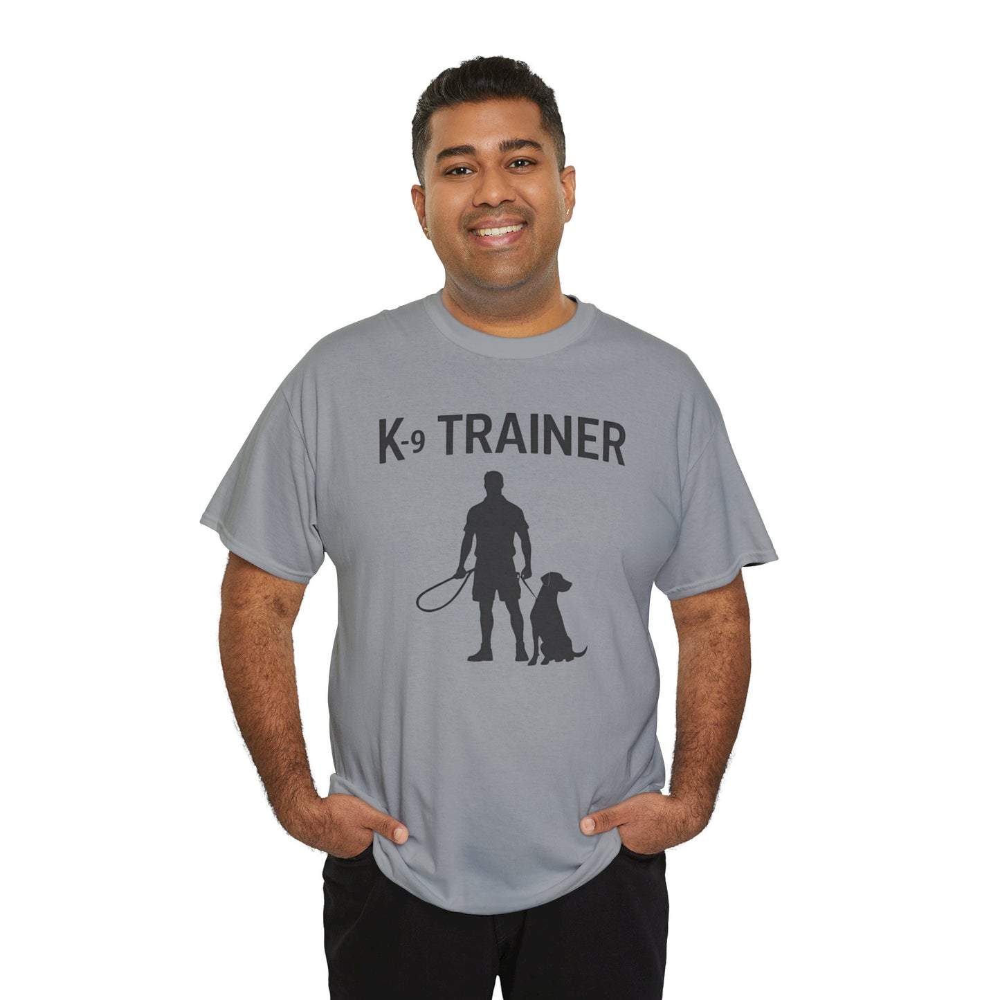 K-9 Trainer  Heavy Cotton T-Shirt, Dog Owner Gift, Police Dog Shirt, Animal Enthusiast Apparel, Casual Style Tee